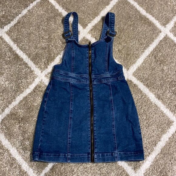 PACSUN Zip Front Denim Overall Dress - Picture 1 of 7